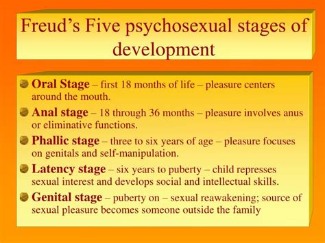 Freud 5 Stages Of Development