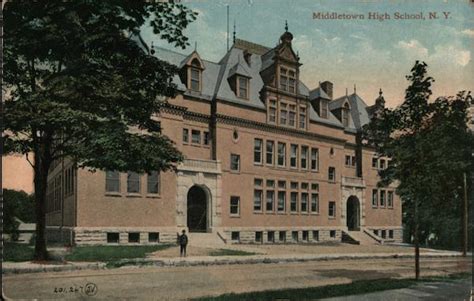 Middletown High School New York Postcard