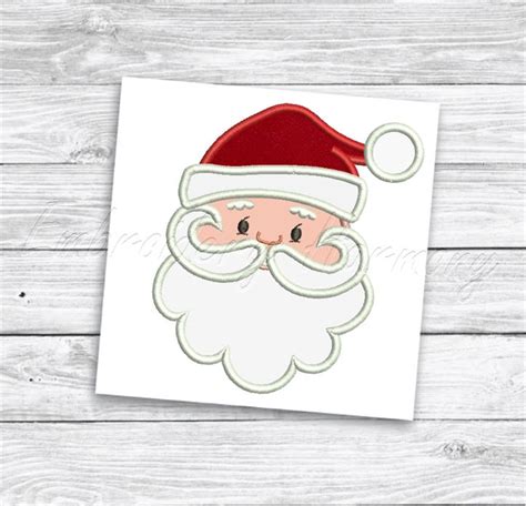 Santa Applique design machine embroidery file INSTANT | Etsy