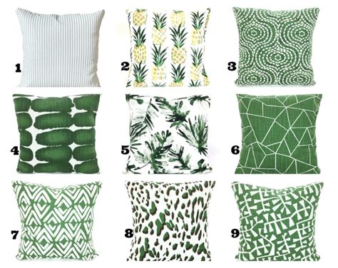 Green Pillow Covers Decorative Throw Pillows Cushions Pine Green Tan ...