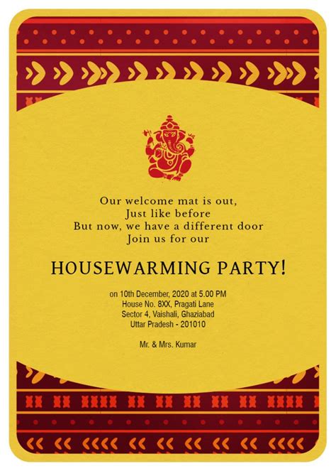 Griha Pravesh (Housewarming) Invitation Card Messages, Wording Ideas