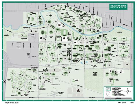 Michigan State University Map - East Lansing MI 48824 • mappery