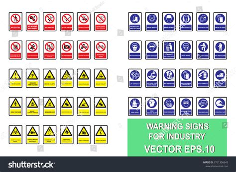 54 Types Industrial Safety Signs Be Stock Vector (Royalty Free) 1761356645 | Shutterstock