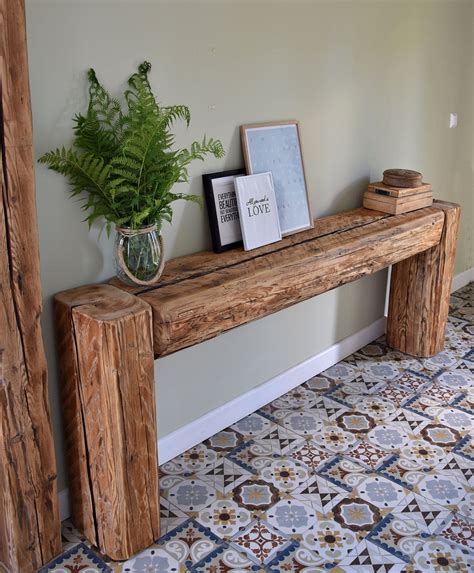 This item is unavailable - Etsy | Reclaimed beams, Art deco coffee table, Natural wood console table