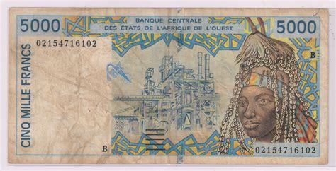 BENIN , West African States - 5000 Francs currency note - KB Coins ...