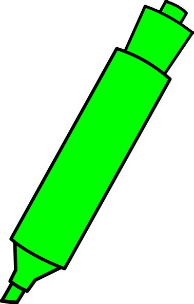 Green Highlighter Marker Clip Art at Clker.com - vector clip art online, royalty free & public ...