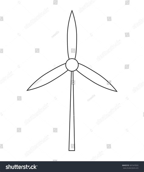 Wind Power Plant Turbine Silhouette Vector Stock Vector (Royalty Free ...