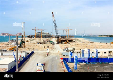 Civil Construction Activities on The Palm Jumeirah Artificial Island ...