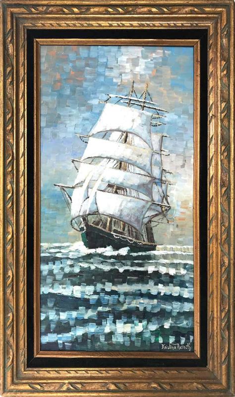 Clipper Ship Painting - 131 For Sale on 1stDibs | clipper ship paintings, clipper ship oil ...