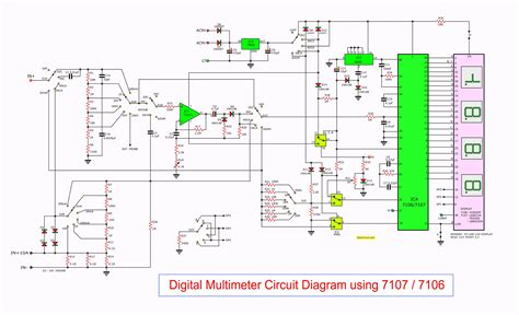 Digital multimeter circuit using ICL7107