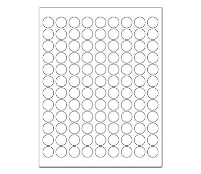 3/4" Round Printable Labels for Laser/Inkjet Printers