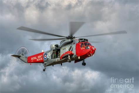 Royal Navy Search And Rescue Sea King Helicopter Photograph by Steve H ...