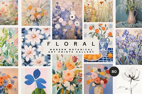 FLORAL PRINTS GALLERY Wall Art | Creative Market