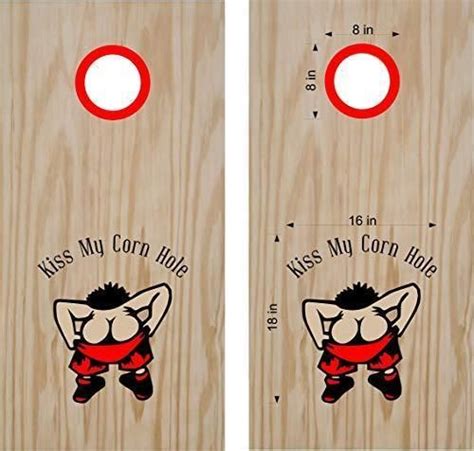 Kiss My Cornhole Board Decals Stickers Both Boards | Cornhole board decals, Custom cornhole ...