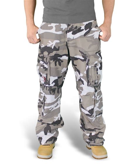 SURPLUS AIRBORNE TROUSERS URBAN CAMO RAW VINTAGE CARGO GREY COMBAT ...