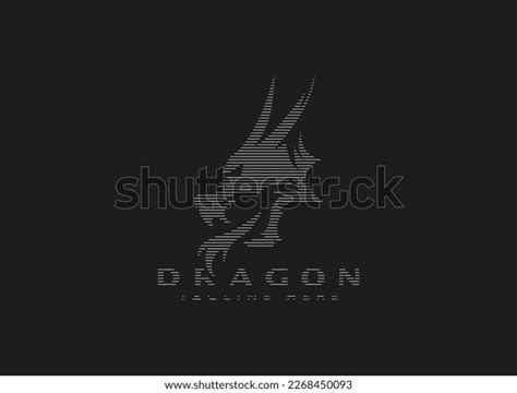 Dragon Head Logo White Geometric Shape Stock Vector (Royalty Free ...