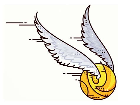 Harry Potter Golden Snitch Drawing at PaintingValley.com | Explore collection of Harry Potter ...