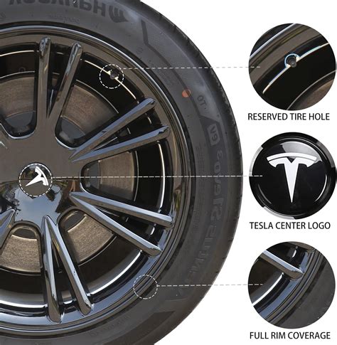 Buy Powlamks 19-Inch Gemini Wheel Covers Hubcap for Tesla 2020 2021 ...