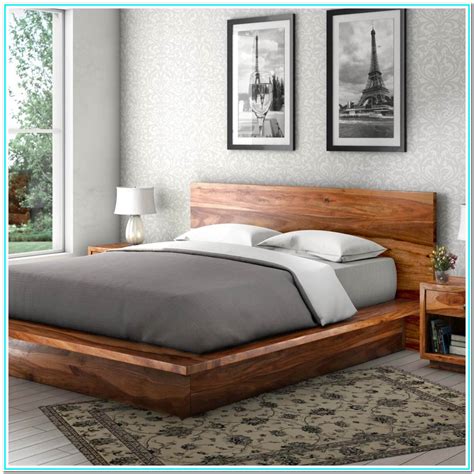 Cal King Wood Platform Bed Frame - Bedroom : Home Decorating Ideas # ...