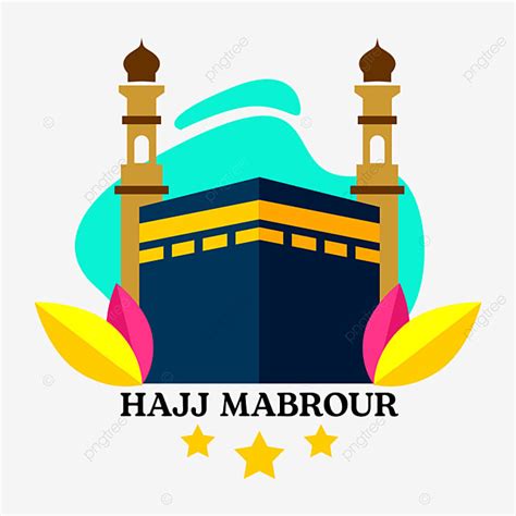 Hình ảnh Hajj Mabrour Chào Yếu Tố Với Ka Bah Minh Họa Thiết Kế Phẳng ...