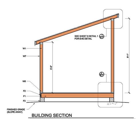 8×8 Lean To Shed Plans & Blueprints For Garden Shed