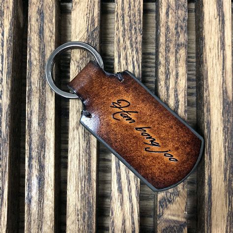 Personalized leather keychain, custom leather keyring, can be Customized, Gifts for men ...