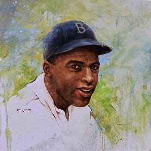 Courage (Jackie Robinson) by Mark Walter Oil ~ 24" x 24" | Jackie robinson, Courage, Robinson