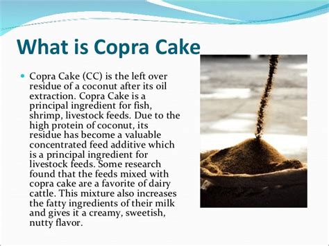 Copra cake