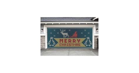 Merry Christmas Outdoor Double Car Garage Door Banner | Garage Christmas Banner s | POPSUGAR ...