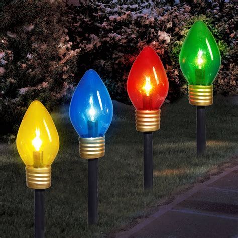 30 Lovely Christmas Bulb Path Lights - Home, Family, Style and Art Ideas