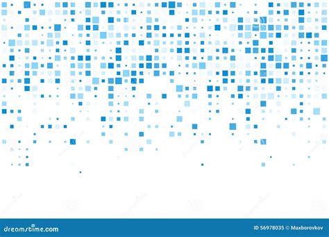 Squares Blue Technology Pattern Stock Vector - Image: 56978035