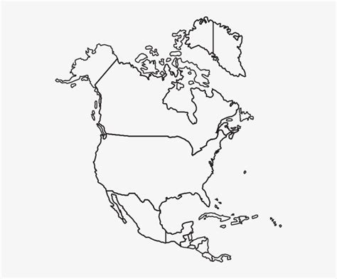 Blank Map Of North America Printable - Zone Map