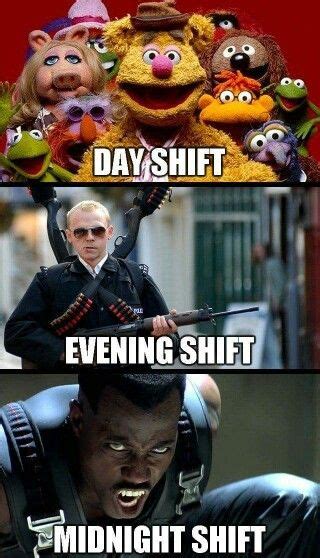 Day Shift vs. Evening Shift vs. Midnight Shift Healthcare Humor ...