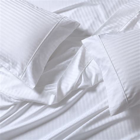 Luxury Split California King Sheet Set - Striped 650 Thread Count ...