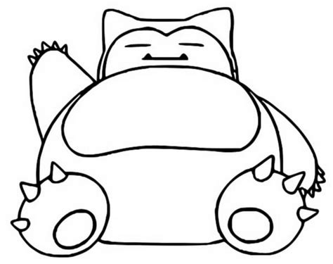 Coloring Pages Pokemon - Snorlax - Drawings Pokemon