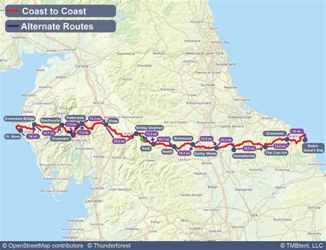 Coast to Coast Walk | Maps & Routes - TMBtent