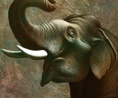 Indian Elephant 2 Painting by Jerry LoFaro