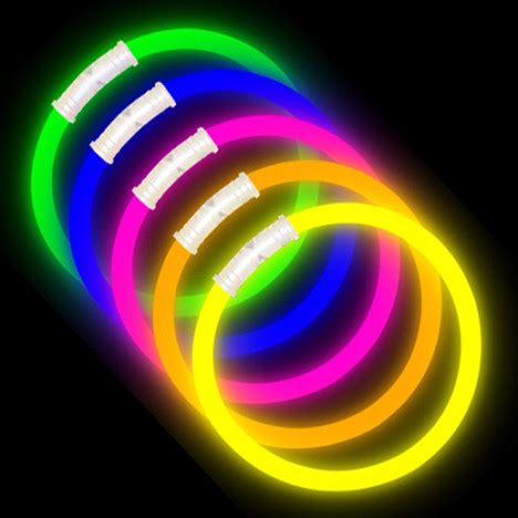 8" Premium Glow Bracelets (100-Pack) with Connectors