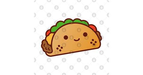 Cute Kawaii Taco - Cute Taco - Sticker | TeePublic