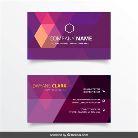 Free Vector | Polygonal business card template