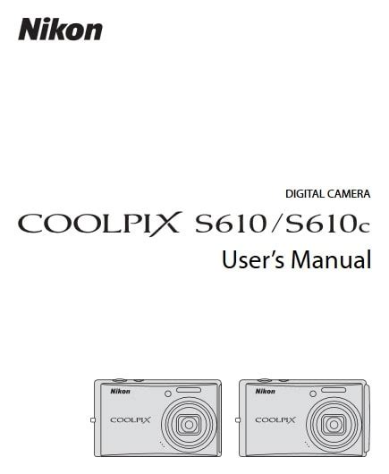 Nikon Coolpix S610 Manual - FREE Download User Guide PDF