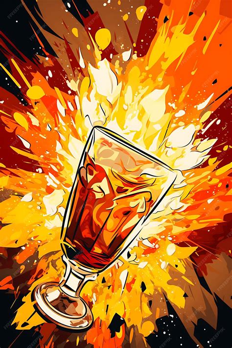 Premium Photo | Molotov Cocktail Explosion in a Protest Scene Warm Tones of Poster Design 2D A4 ...