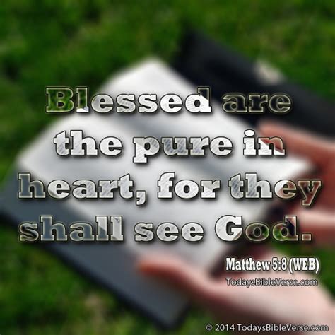 Blessed are Pure in Heart - Todays Bible Verse