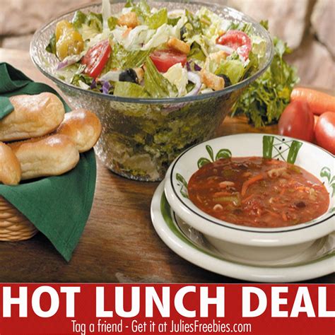 Unlimited Soup, Salad and Breadstick Deal at Olive Garden - Julie's Freebies