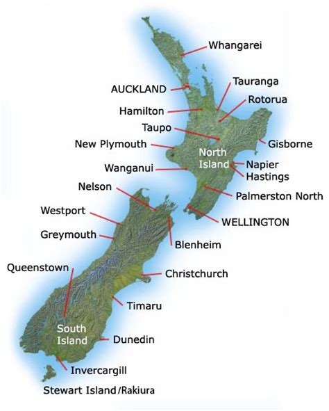 New Zealand People Blog: New Zealand Cities and Towns - Map