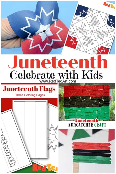 Juneteenth Celebration Ideas for Kids - Red Ted Art - Kids Crafts