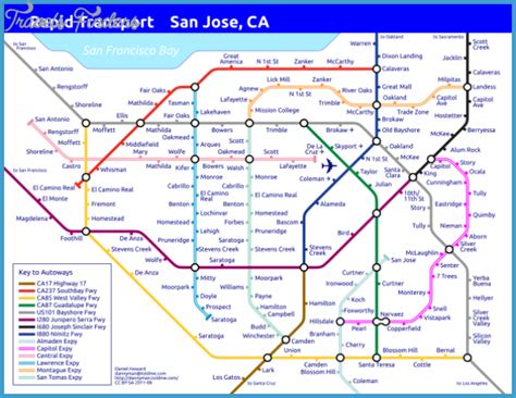 San Jose Subway Map - TravelsFinders.Com