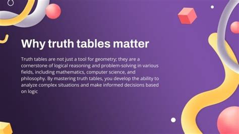 Intro to Truth Tables | Google Slides & PowerPoint