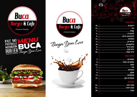 Buca Burger Menu on Behance