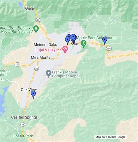 Map Of Ojai California - Park Houston Map